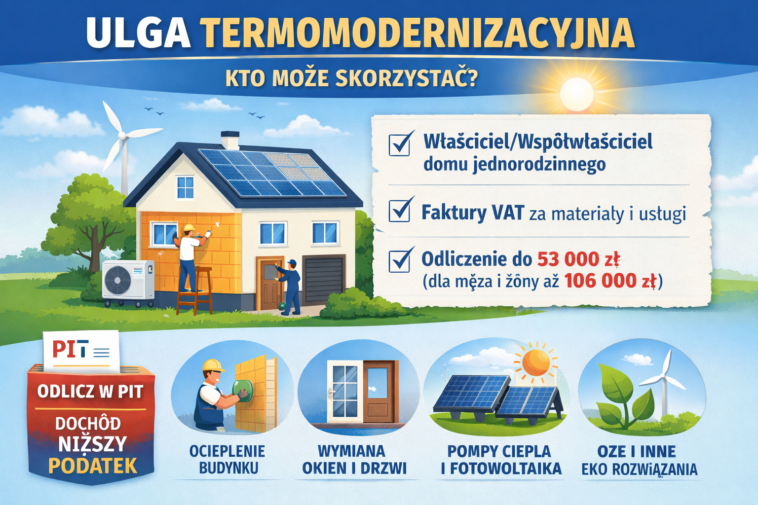 Ulga termomodernizacyjna – kto może skorzystać? 