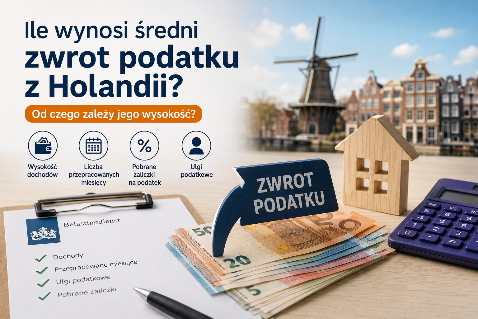 Ile wynosi średni zwrot podatku z Holandii? Od czego zależy jego wysokość? cz.II