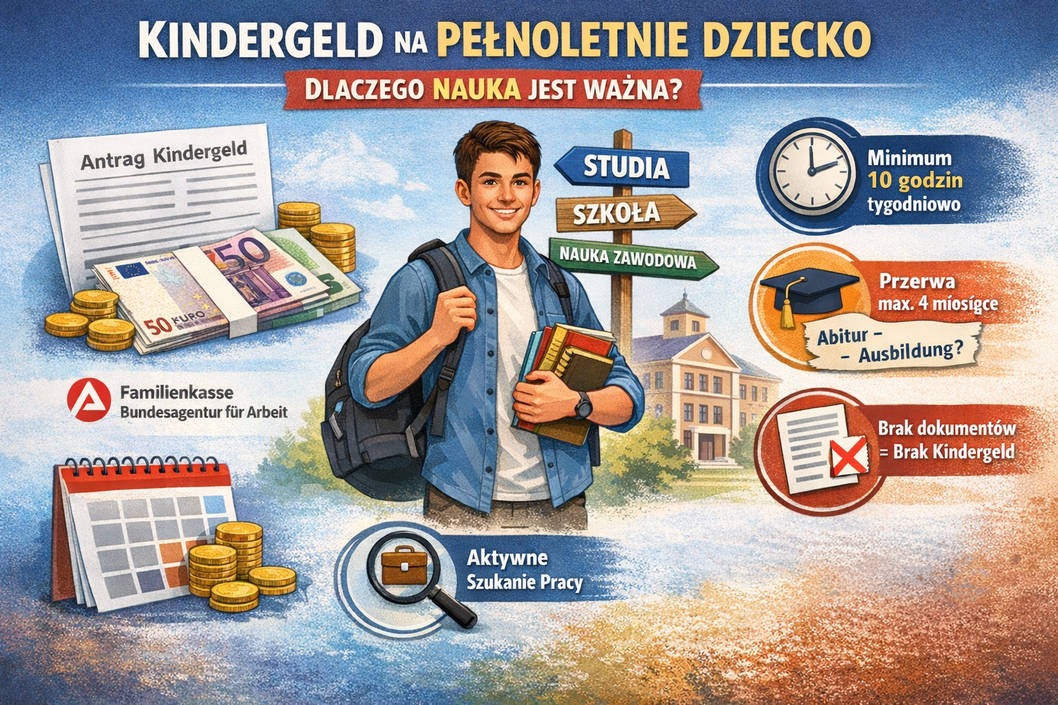 Kindergeld na pełnoletnie dziecko, dlaczego nauka jest ważna? cz.I