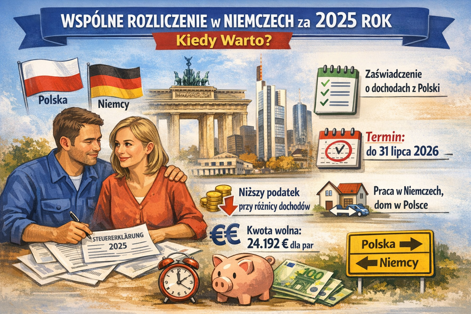 Kiedy warto rozliczyć się ze współmałżonkiem w Niemczech?