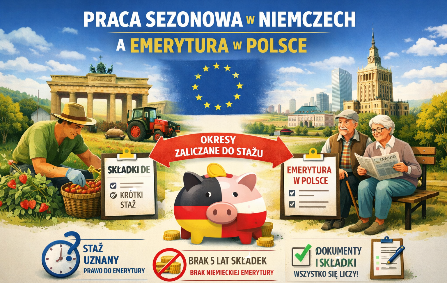 Jak praca sezonowa w Niemczech wpłynie na moją emeryturę w Polsce?