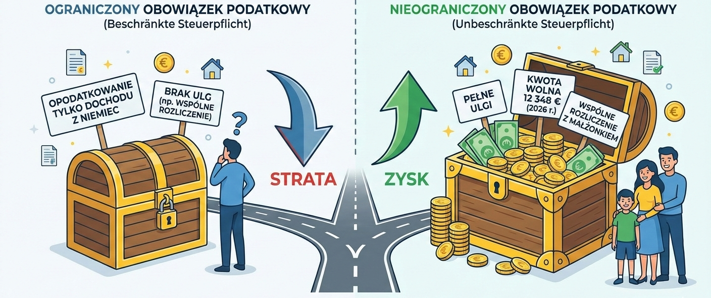 Ograniczony czy nieograniczony obowiązek podatkowy w Niemczech?