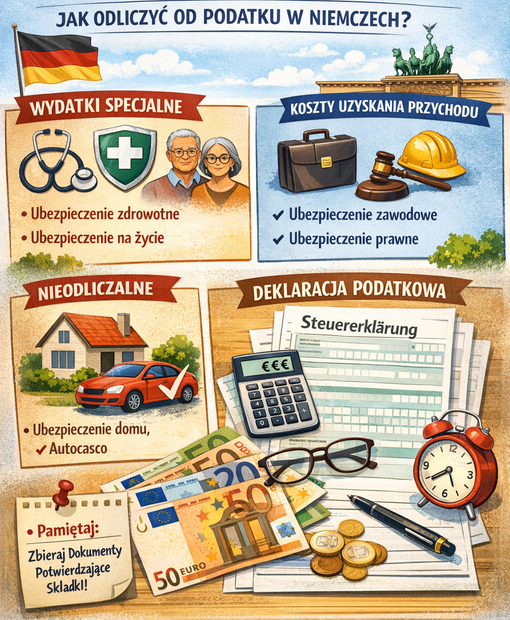 Jak uwzględnić koszty ubezpieczeń w deklaracji?