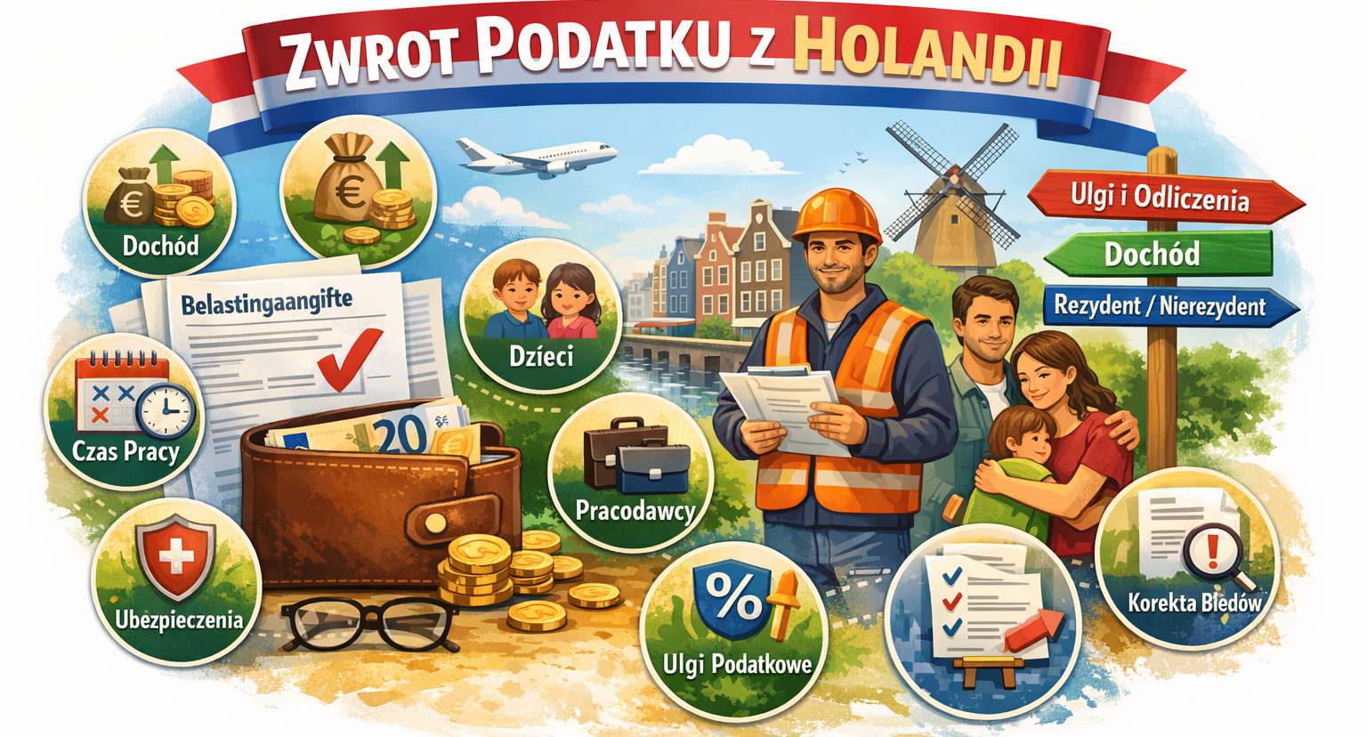 Co wpływa na wysokość zwrotu podatku z Holandii?